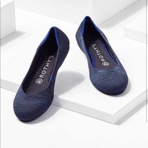 Rothy’s Rounded Toe Flat, Navy Birdseye 8.5